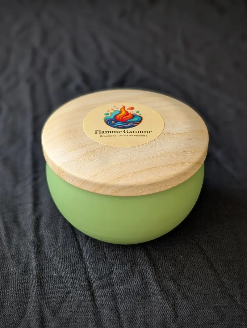 Bougie Fraîcheur Sacrée — Persil aromatique, menthe verte, frais et vivifiant, Grasse